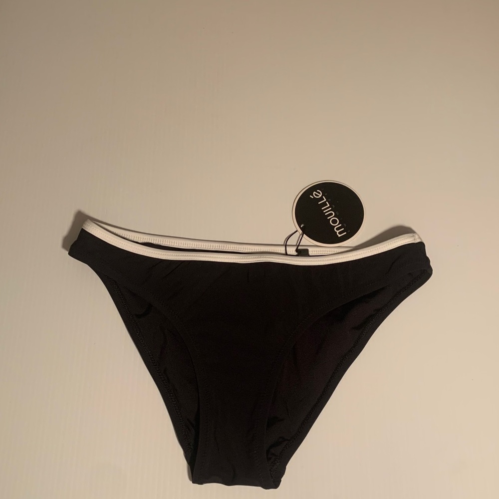 NWT Black bathing suit with white trim